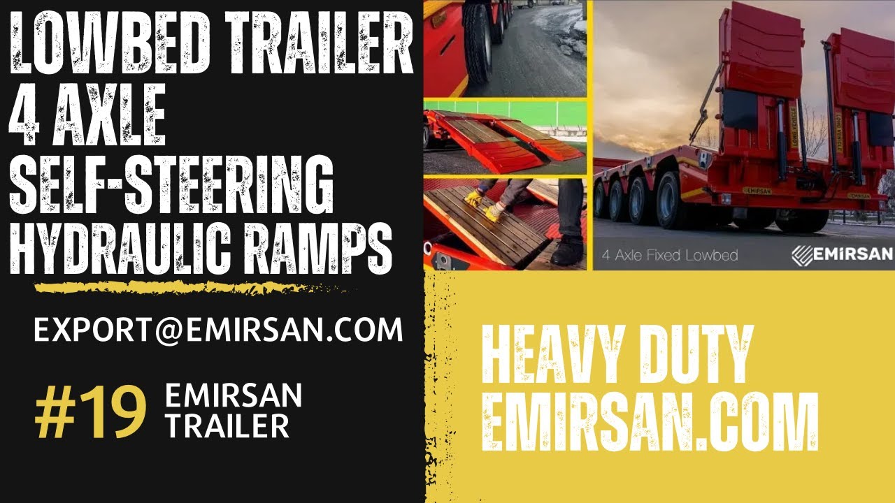 Emirsan 4 Axle Self Steering Lowbed Trailer
