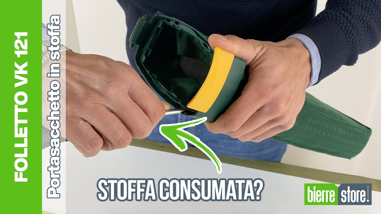 Come sostituire Sacco stoffa Folletto vk 121 porta sacchetto compatibile - BierreStore