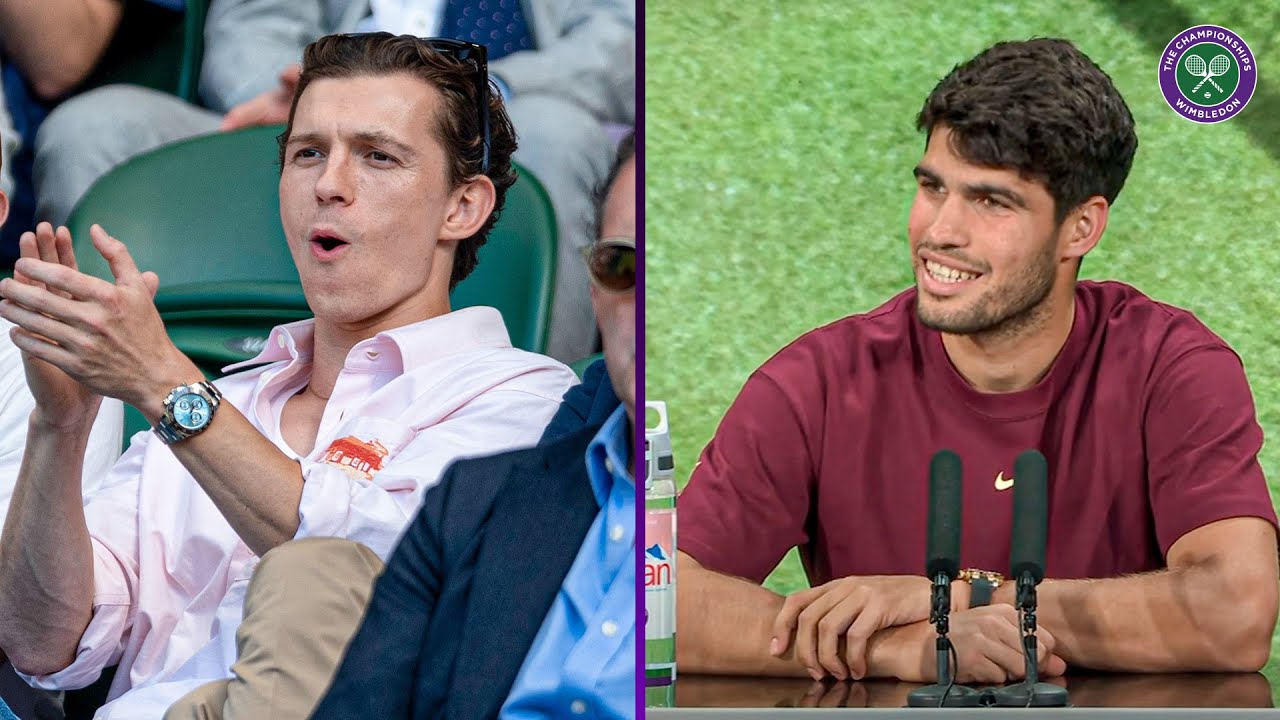 Playing golf with Tom Holland | Carlos Alcaraz | Quarter-finals Press Conference | Wimbledon 2025