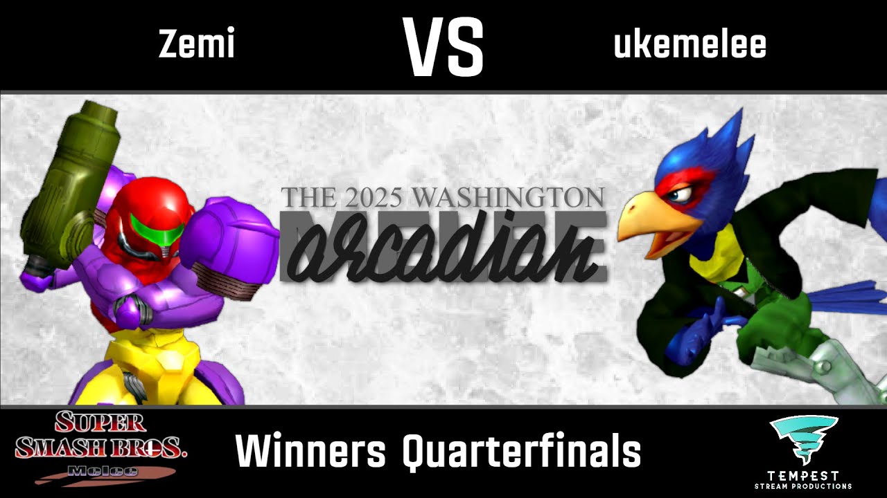 Zemi (Samus) vs ukemelee (Falco) - Melee Winners Quarterfinals -  WA Melee Arcadian 2025