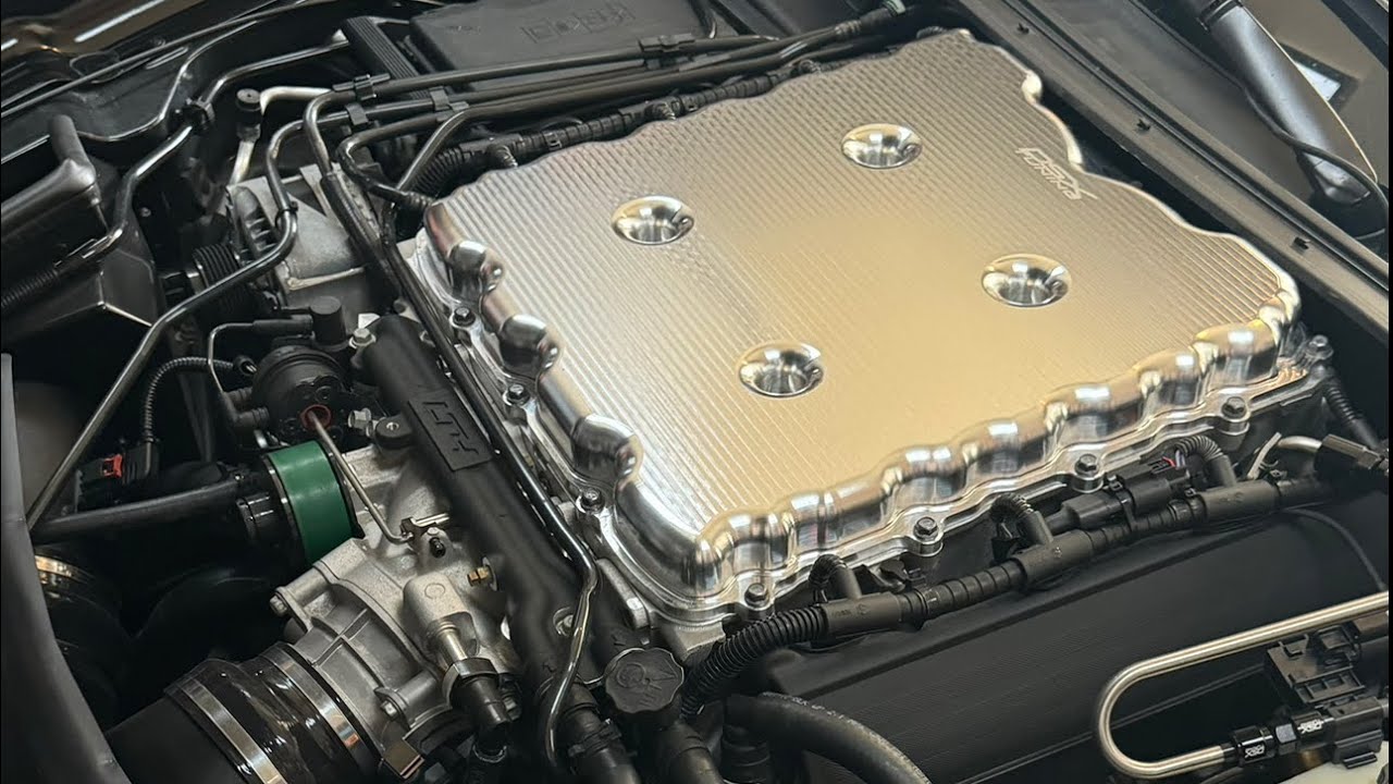 DSX BILLET SUPERCHARGER LID INSTALL ON C7 Z06 CORVETTE( SO MUCH WHINE!)