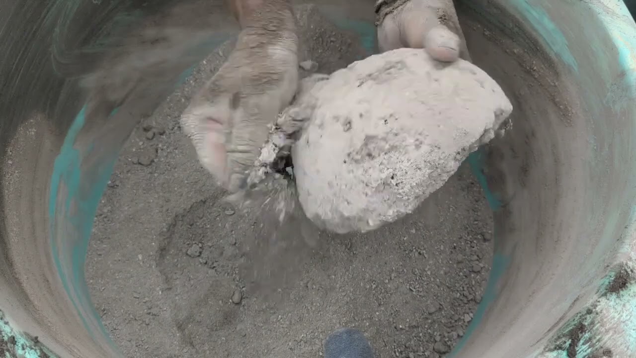 Gritty sand cement full dry crumbling by Sa Asmr