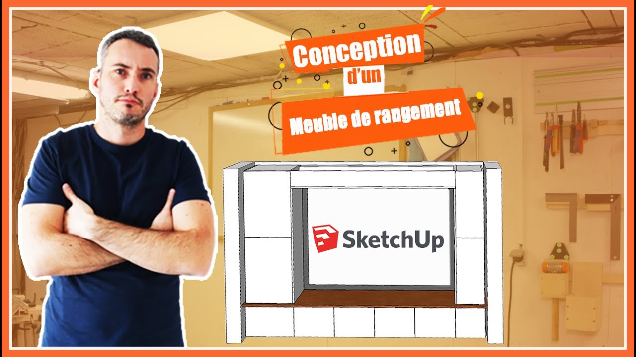 UNE TECHNIQUE DE PRO MÉCONNUE! CONCEPTION D'UN MEUBLE DE RANGEMENT DESIGN COIN LECTURE SUR SKETCHUP