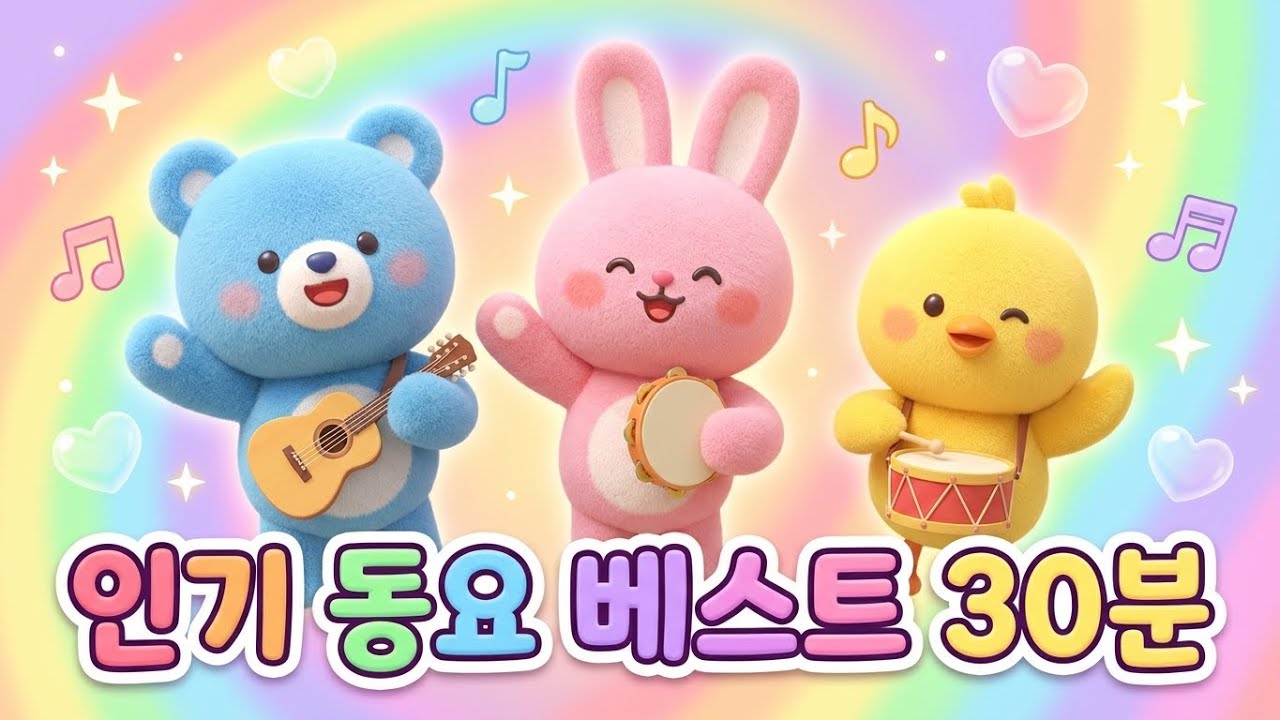 인기 동요 베스트 30분 🌟 멈추지 않는 즐거움! | 율동 동요 모음 2026 꼬마 멜로디