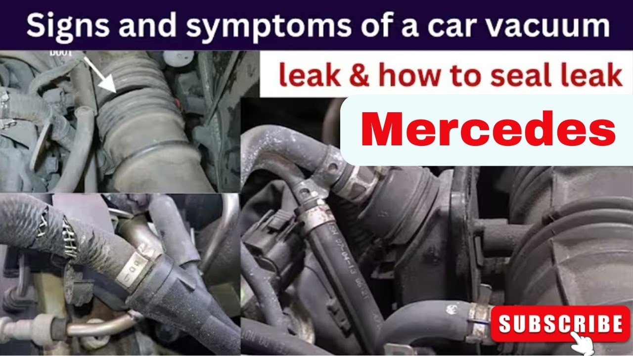 how to fix a car with no power /air leaking| mercedes Benz vacuum pipe/ air leaking fix