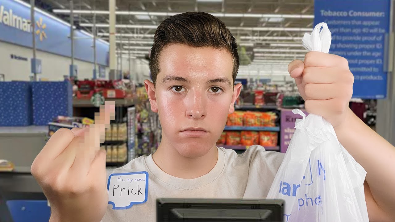 ASMR Rude Walmart Cashier Checks You Out
