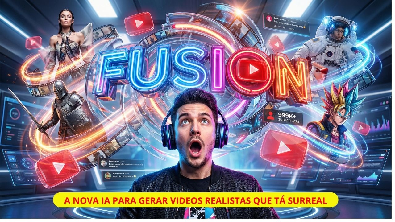Canais Dark Estão Ficando Milionários Usando Essa nova IA FUSION para gerar VÍDEOS REALISTAS