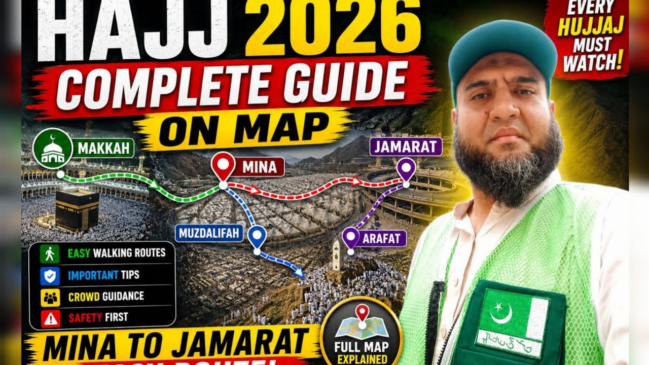 M.Salman Complete Guide on Hajj 2026 Map | Mina to Jamarat Full Route part 1 #viral #foryou