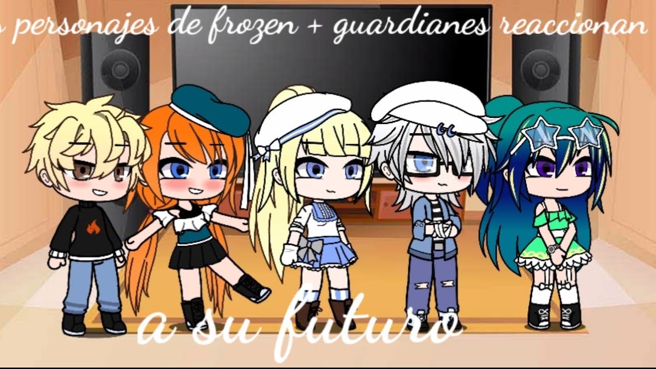 los personajes de frozen+ el origen de los guardianes reaccionan a su futuro