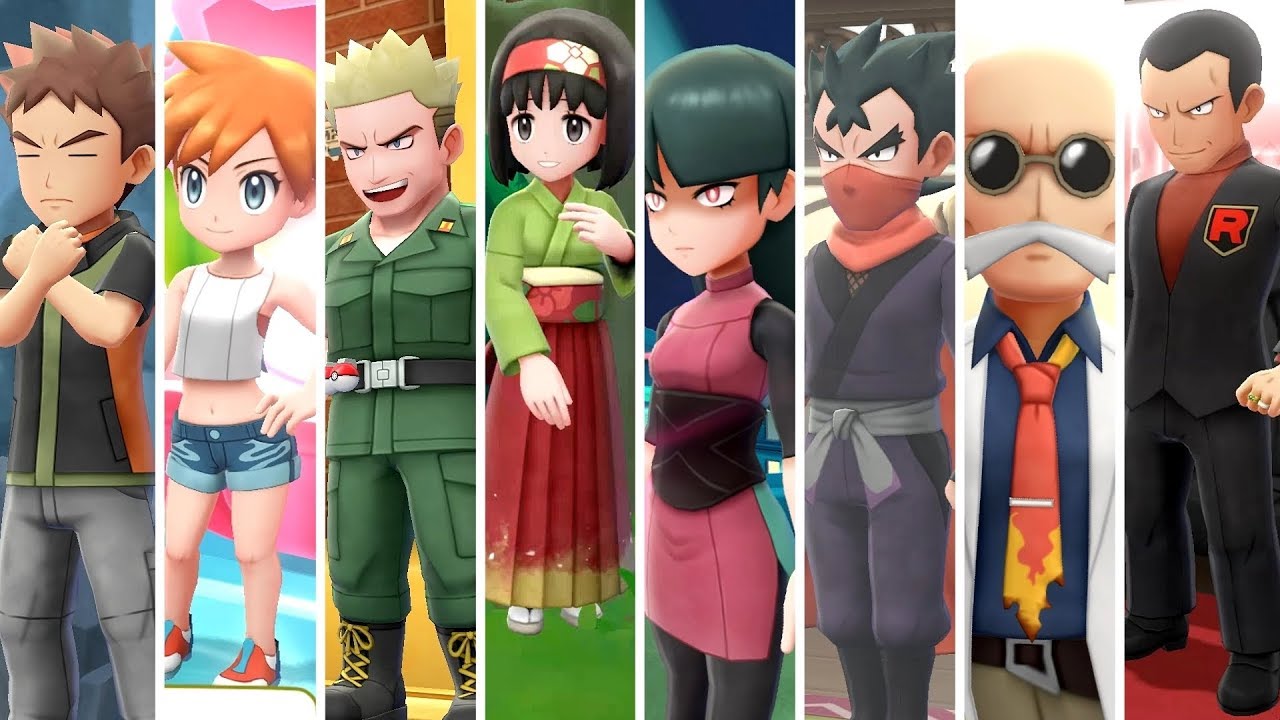 Pokemon Let's Go Pikachu & Eevee - All Gym Leader Battles