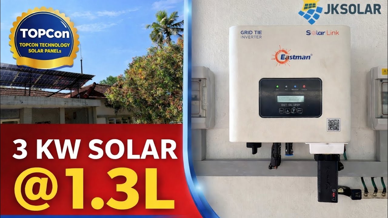 Topcon Solar Panels|Nondcr modules|3KW PLANT|@jksolarsolutionspowersyste6458 