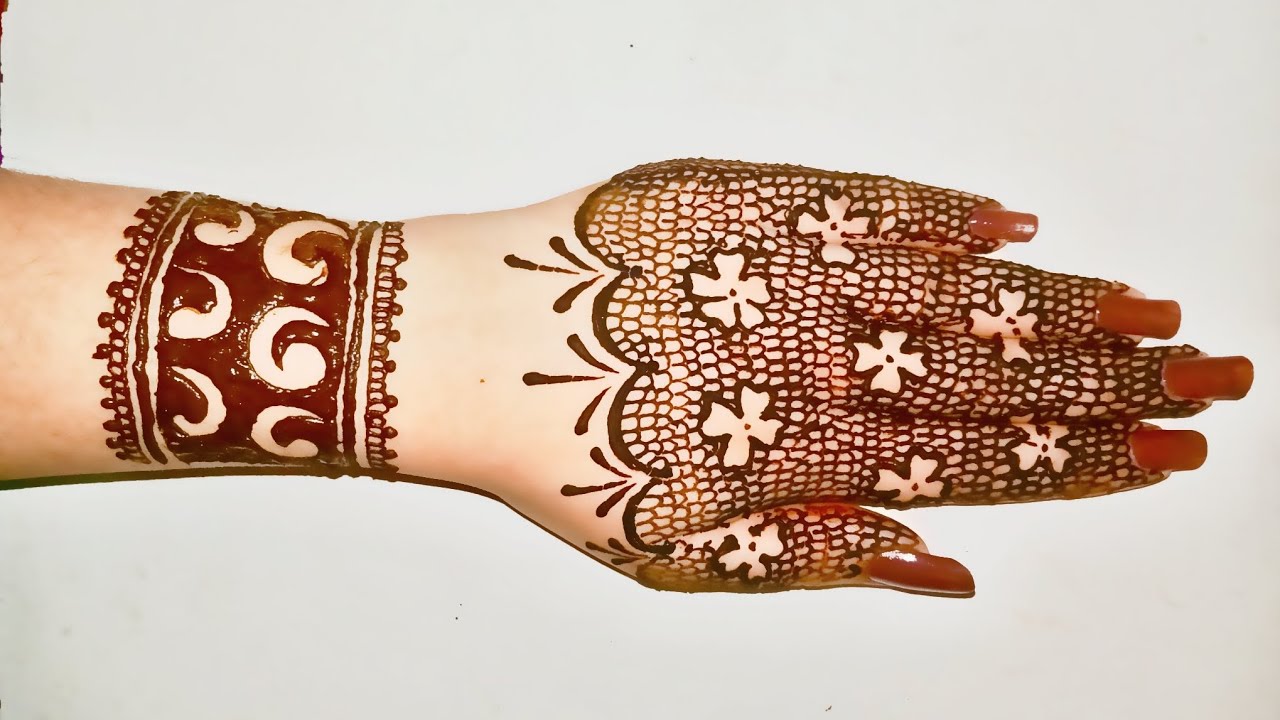 Stylish backhand mehndi design | Full hand mehndi | Simple mehndi designs