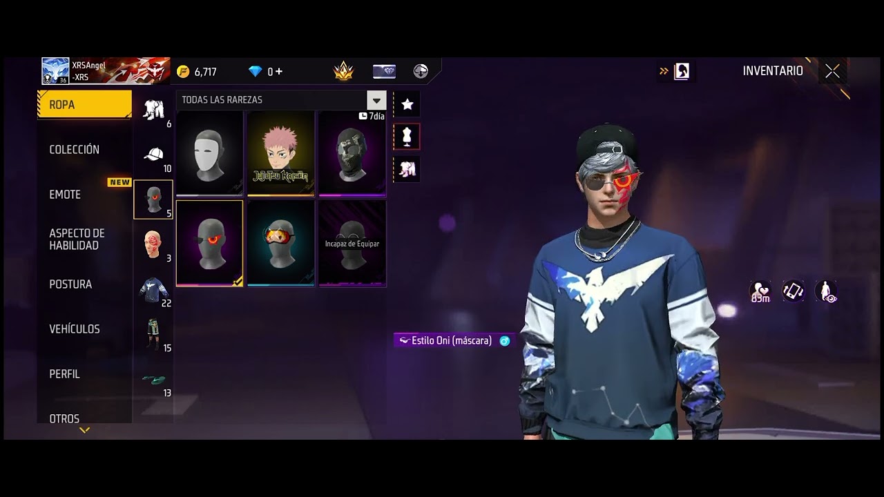 Viendo todo lo que tiene mi cuenta de free fire 