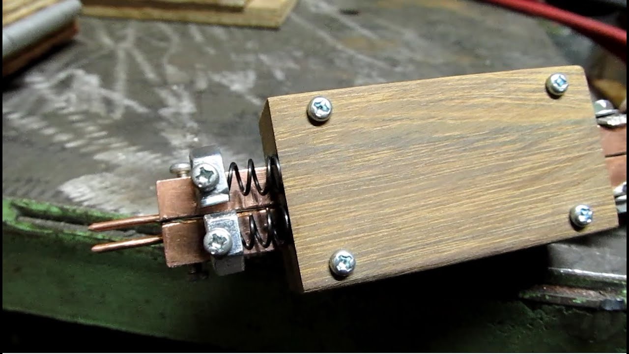 自作、スポット溶接、ペン、　アイアインウッド、　ウリン 、DIY  spot welding pen  iron wood