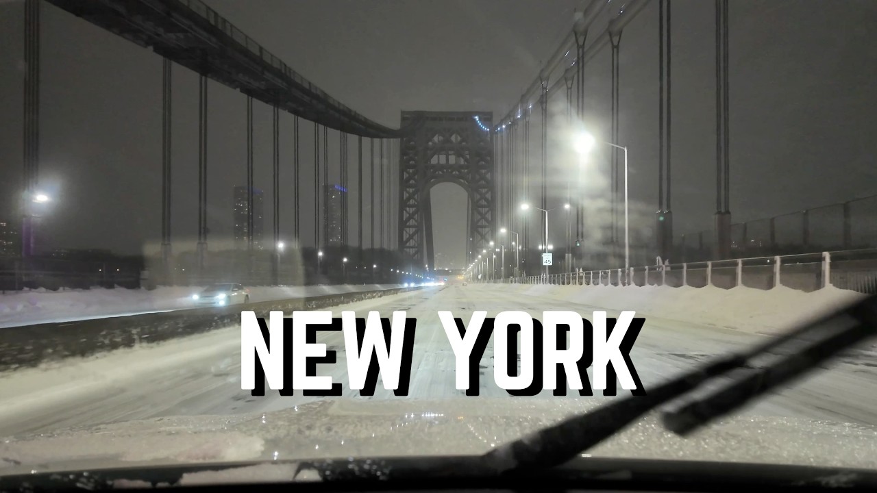 ❄️ Driving Through a Snowstorm | New York &rarr; New Jersey (4K Winter Chaos)
