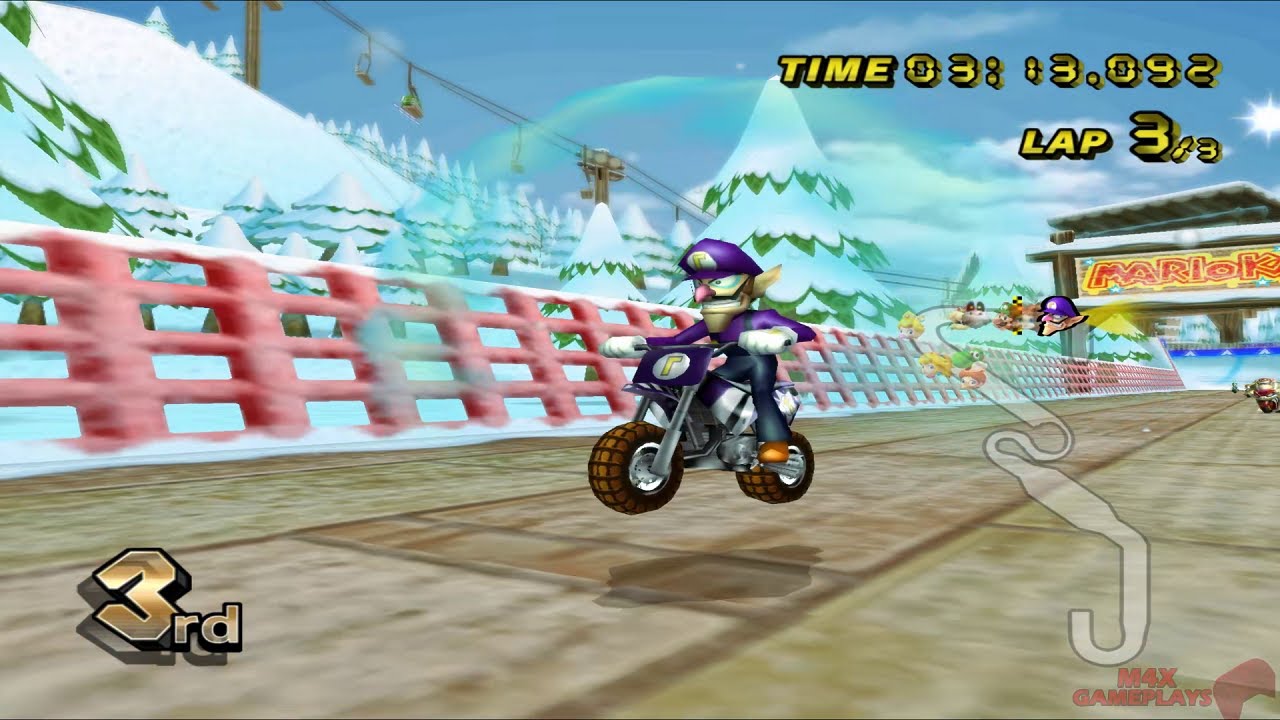 Mario Kart Wii HD - Flower Cup 100cc (Waluigi Gameplay)