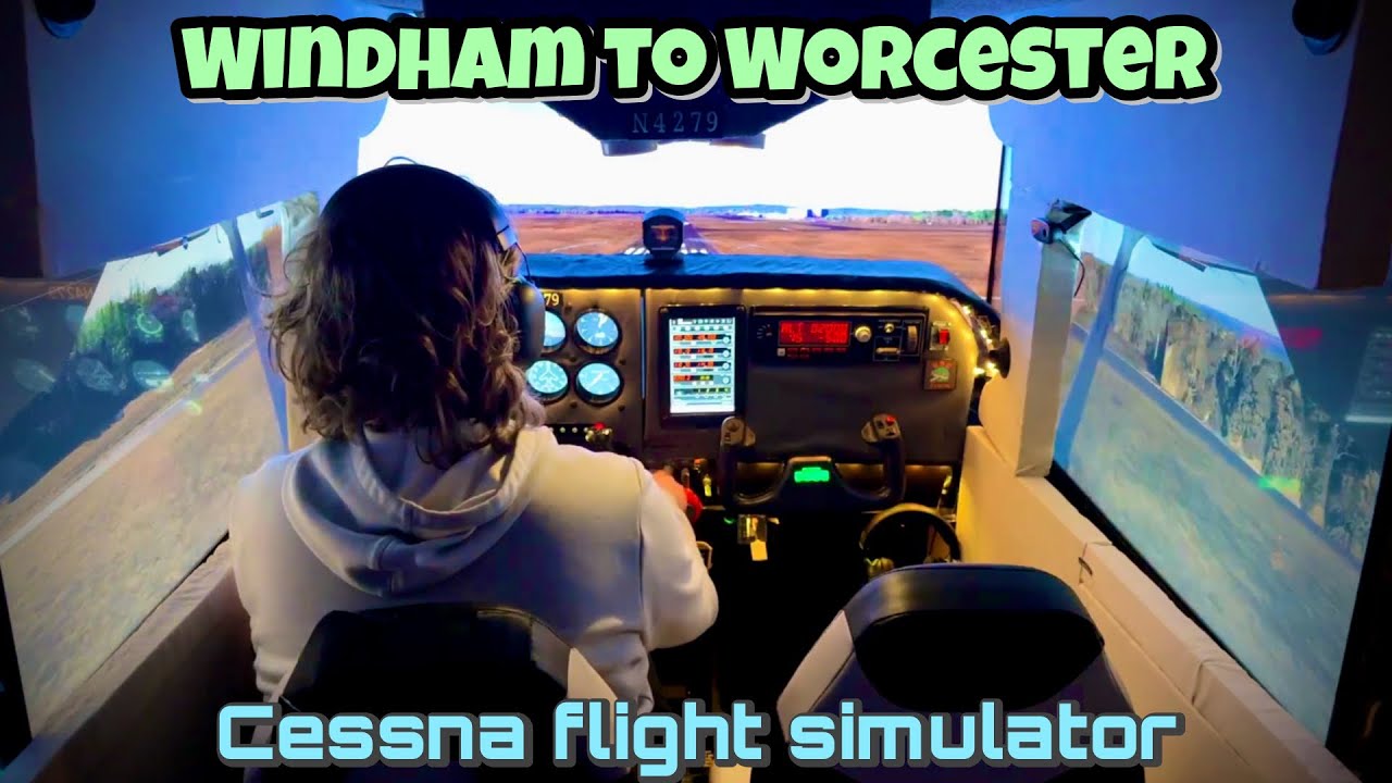 Flying to WORCESTER,MA in DIY FLIGHT SIM | Cessna 182
