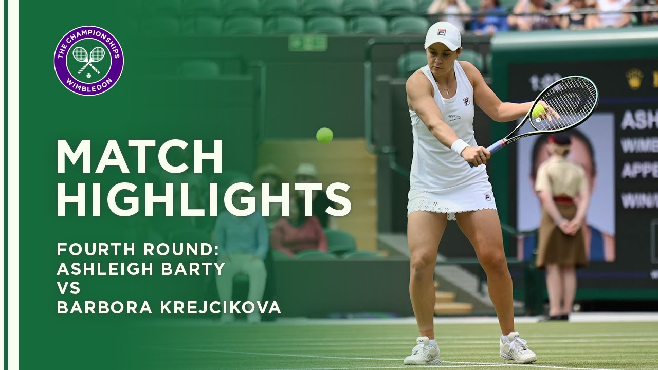 Ashleigh Barty vs Barbora Krejcikova | Fourth Round Highlights | Wimbledon 2021