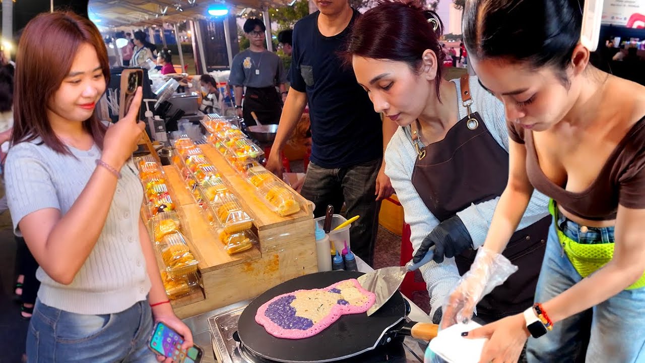 Inside City! Walking tour in Cambodian Street food 2026 - Riverside food market tour 4K