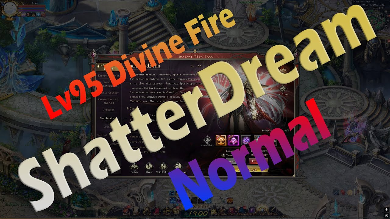Lv95 Divine Fire - Shatterdream Normal - #EudemonsOnline #EoCreator