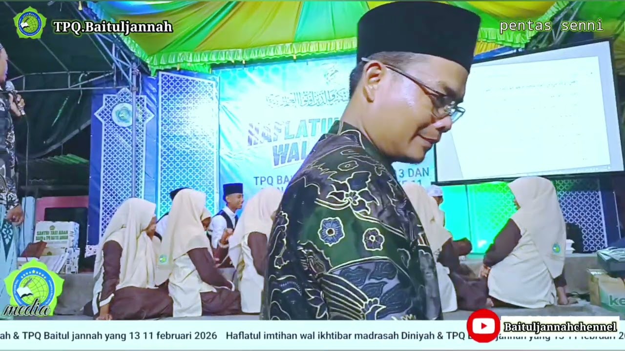 Haflatul imtihan wal ikhtibar madrasah Diniyah & TPQ Baitul jannah ke13