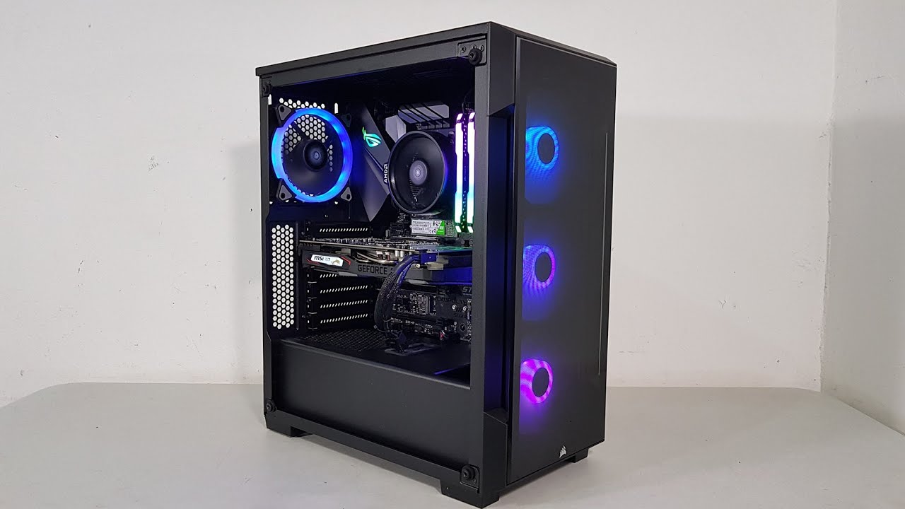 Corsair Icue 220T RGB BK con Ryzen 3600, Asus Strix B450-F y MSI GAMING X 1650 SUPER