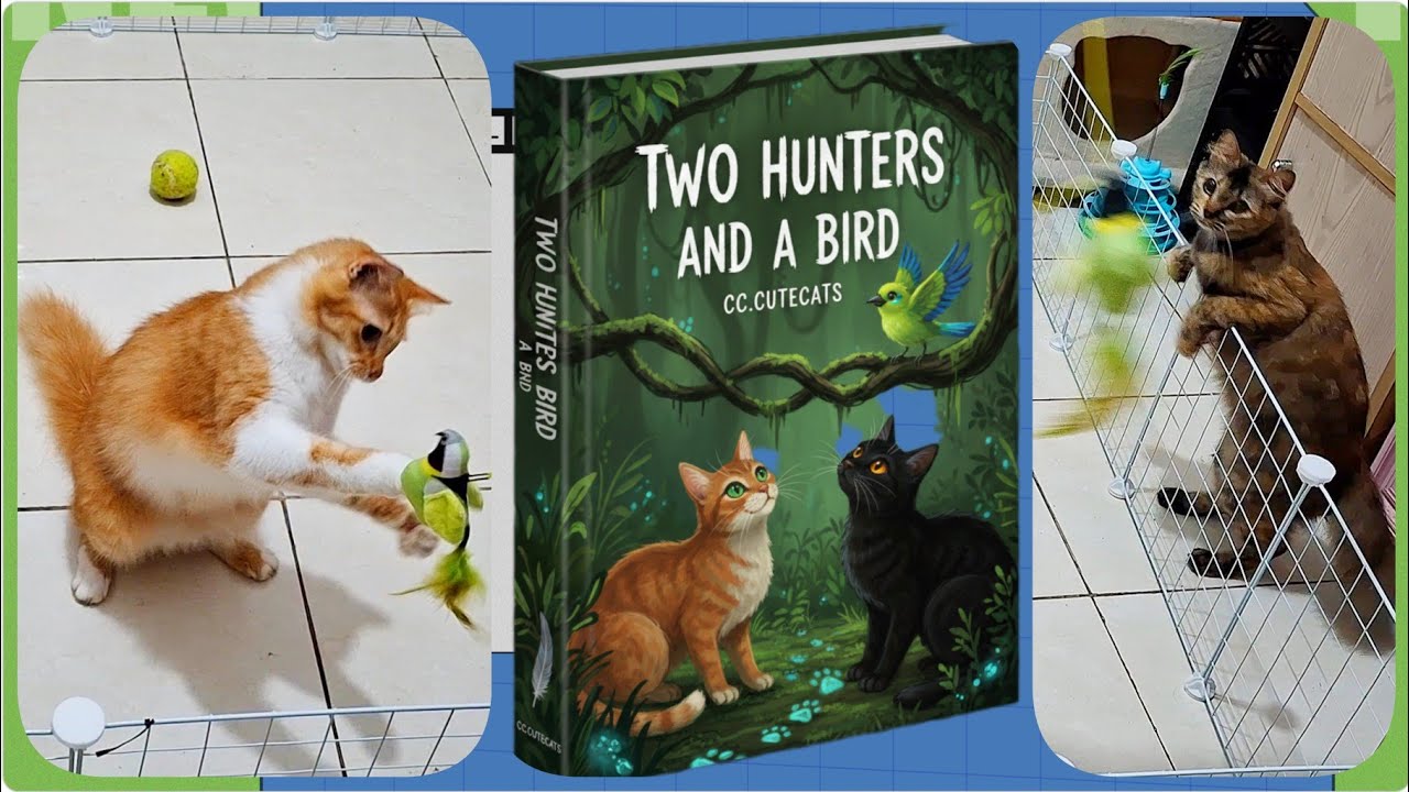 @cc.cutecats CUTE CATS : A Story of Two Furry Hunters and A Lovely Bird   #cat #cutecat #song 