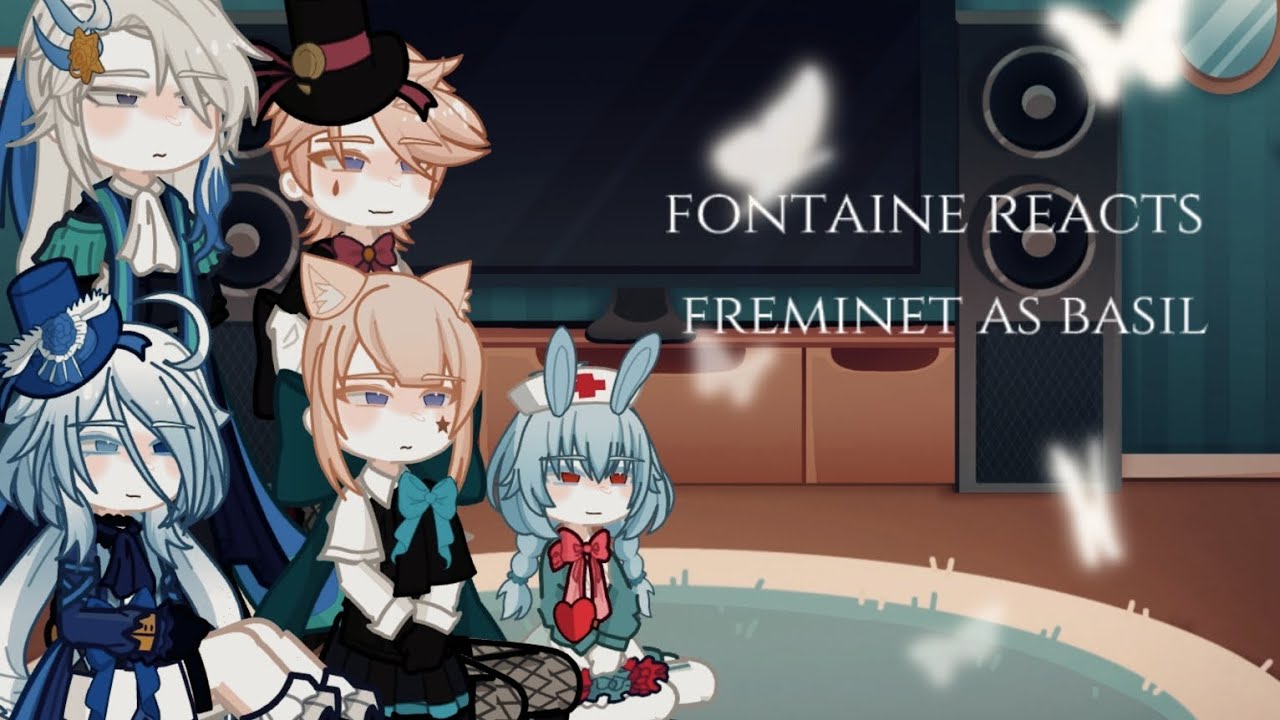 fontaine react to freminet as basil || gacha life 2 || angst ||
