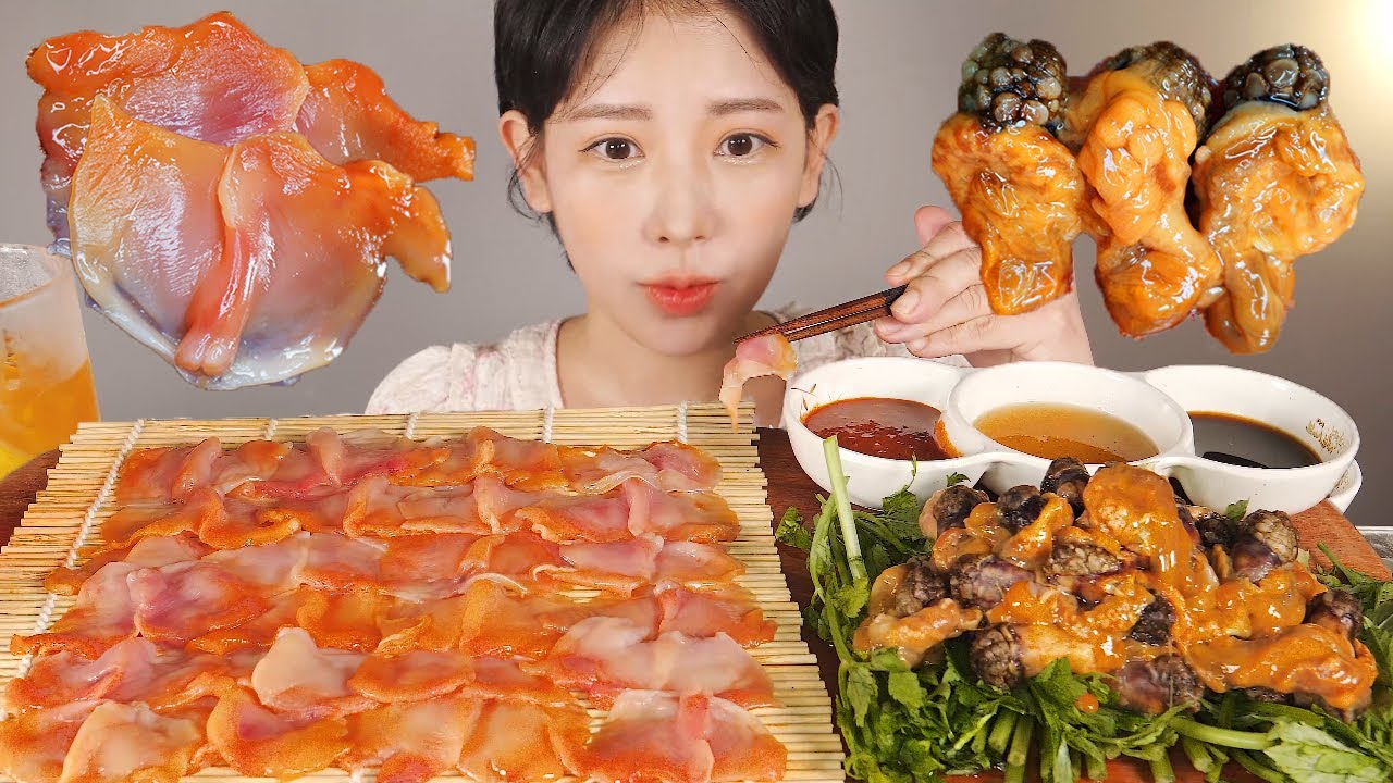 피조개회 (피꼬막회) & 미더덕회 먹방! RAW SHELLFISH (RAW ARK SHELL) & RAW WATER SEA SQUIRT [eating show] MUKBANG