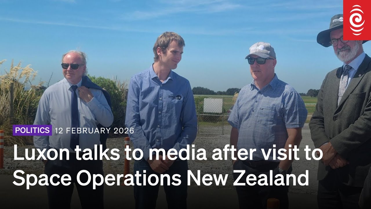 Luxon talks to media after visit to Space Operations New Zealand | RNZ