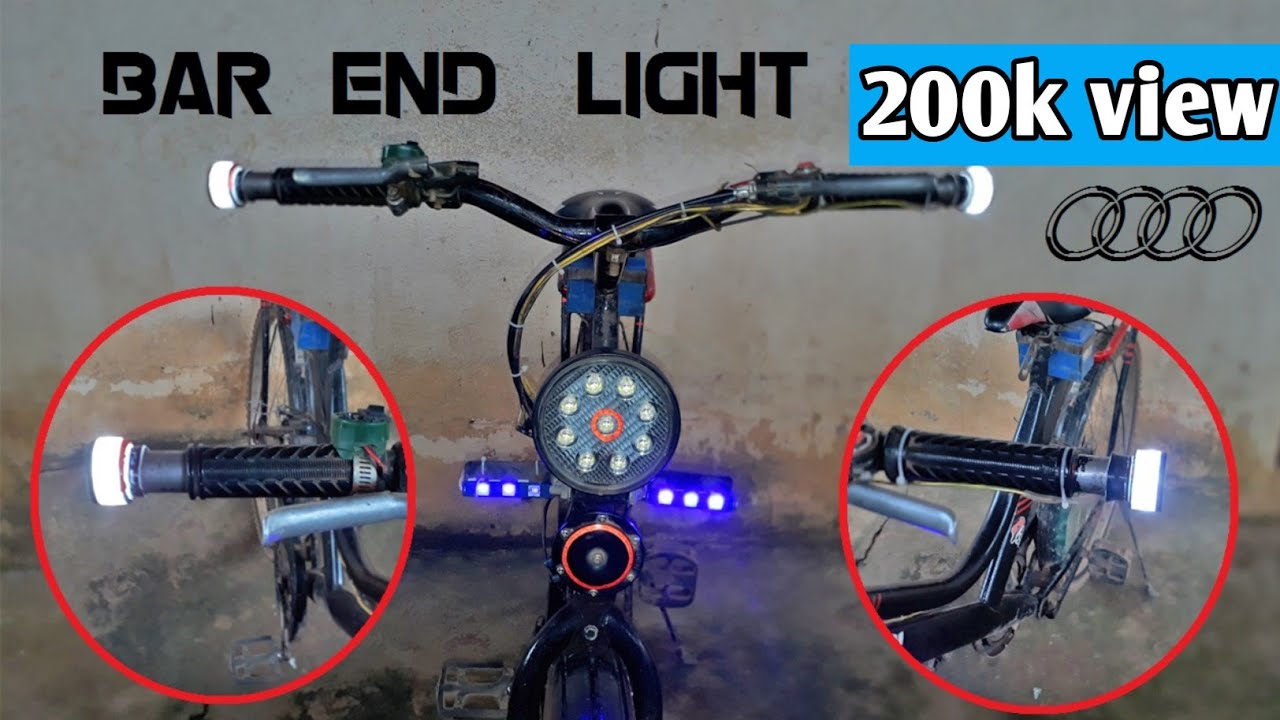 DIY BAR END LIGHT FOR CYCLE And BIKE