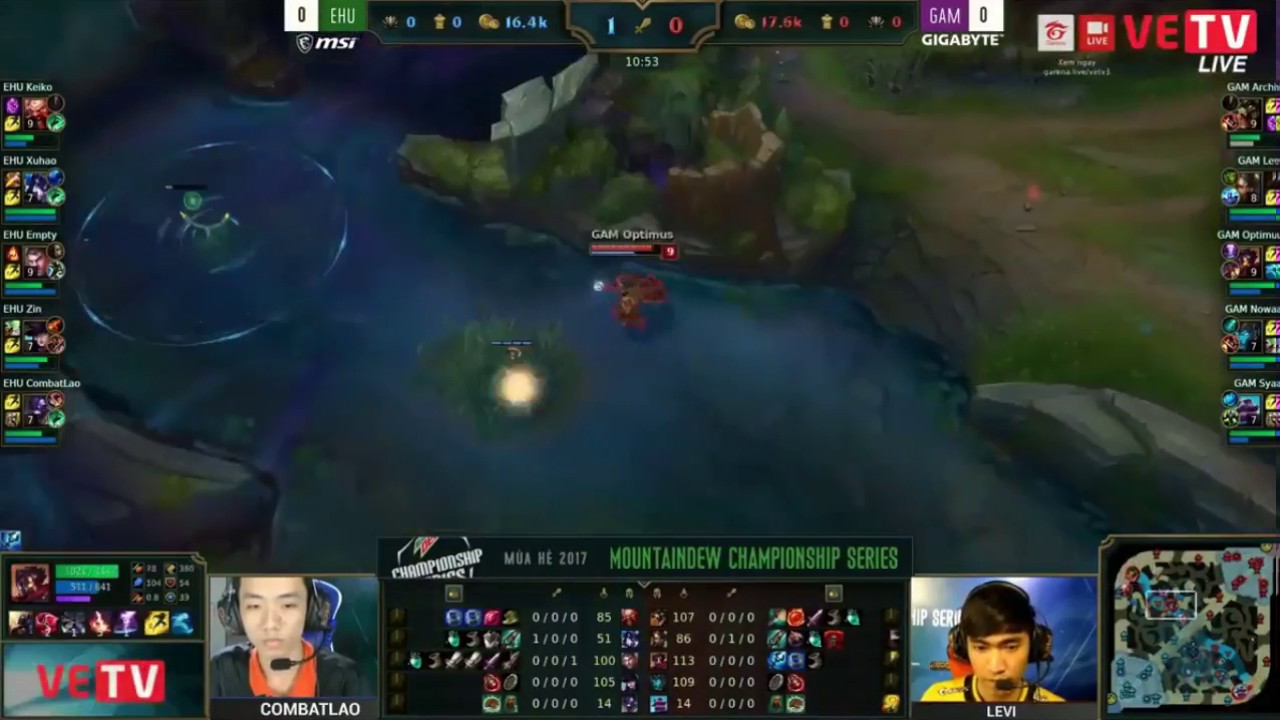 [20 07 2017] GAM vs EHU [V&aacute;n 1] [MDCS H&egrave; 2017] - [eHub United vs GIGABYTE Marines] [V&aacute;n 1]