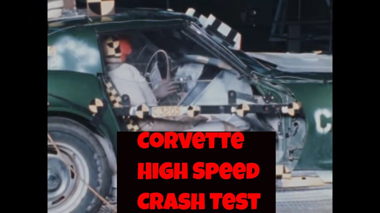 1973 CHEVROLET CORVETTE HIGH SPEED CRASH TEST w/ AIRBAGS 89114