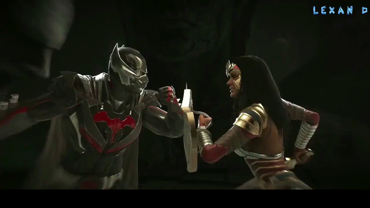 Injustice 2 - Бэтмен против Чудо-Женщины - Intros & Clashes (rus)