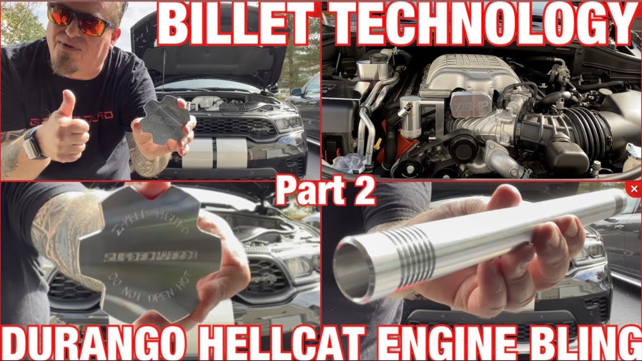 BILLET TECHNOLOGY ENGINE BLING INSTALL for the DURANGO HELLCAT Part 2 - Ral Hellcat Perspective😎👍