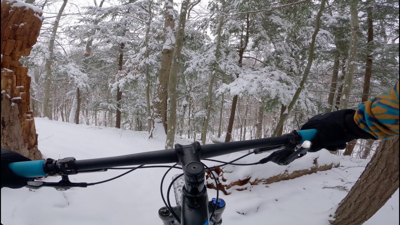 Enjoy the Snow: Winter Mountain Biking at Darien Lakes State Park, New York