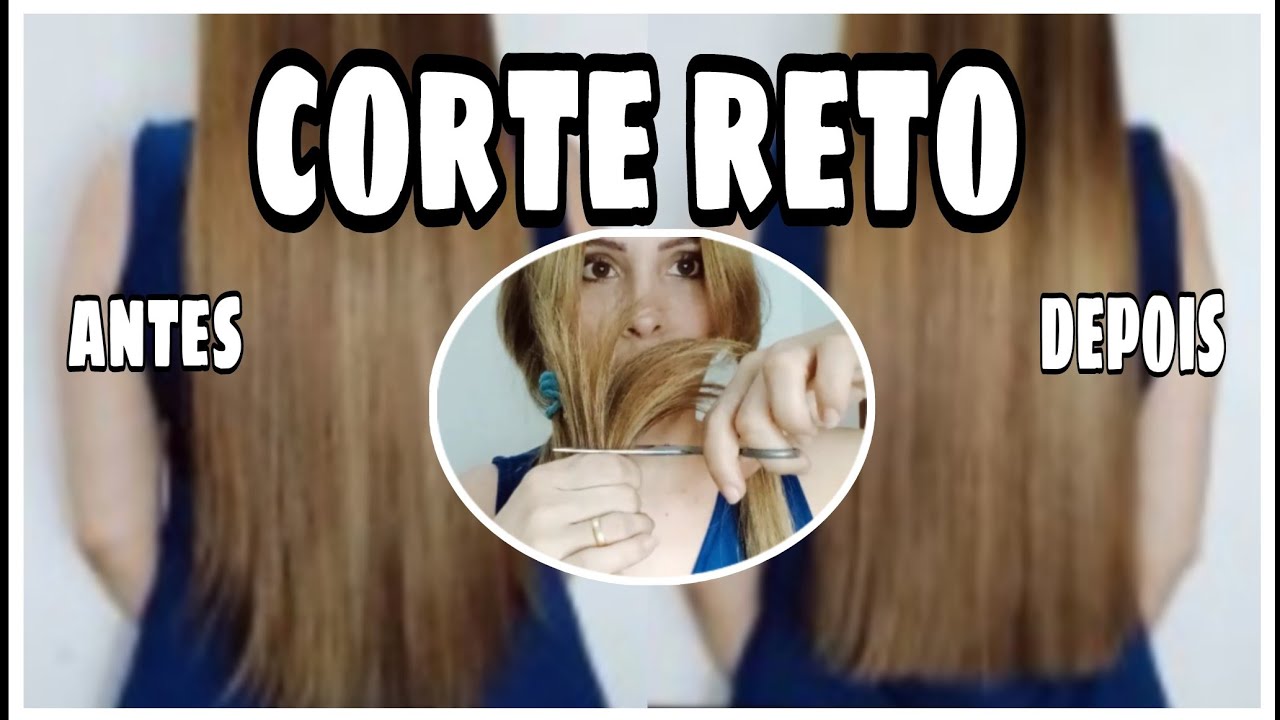 Como cortar o cabelo reto ✂️
