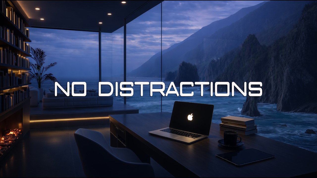 Calm Deep Work Music | Late Night Ocean View for Coding, Studying & Focus