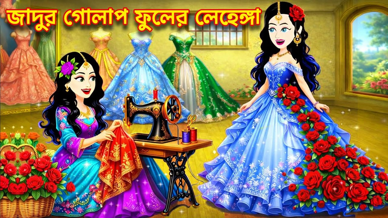 জাদুর গোলাপ ফুলের লেহেঙ্গা | Jadur Lehengar Golpo | Thakurmar Jhuli | Bangla Golpo | Golpo Jhilik