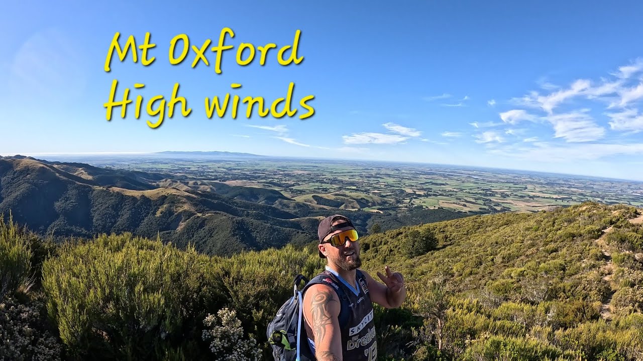 Climbing Mt oxford with high winds