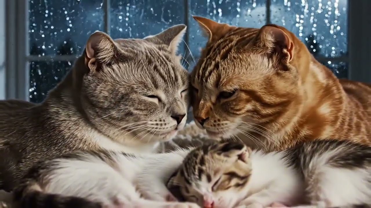 A Mother Cat Faces the Storm to Protect Her Family 🐱 | Emotional Cat Story