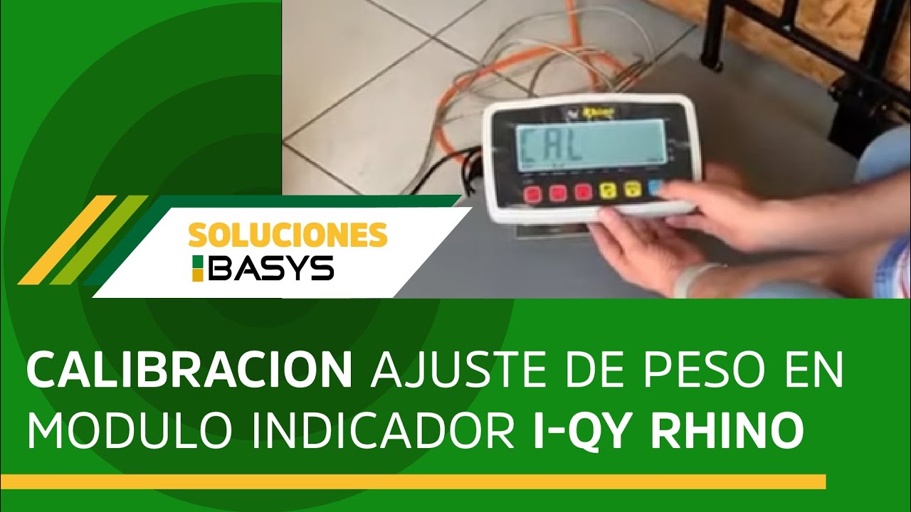 Calibracion ajuste de peso en modulo indicador I-QY Rhino