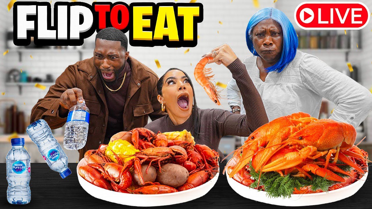 Seafood Boil Flip To Eat| Live Challenge With Mama Joan *HILARIOUS*
