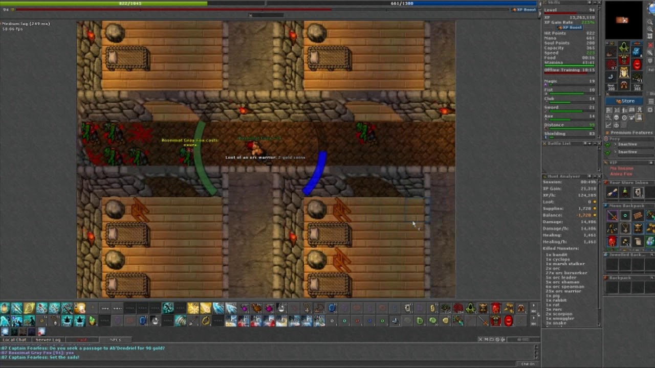 Tibia - Orc Fortress Quest, Efreet Faction (The Orc King) e Ghostly Wolf