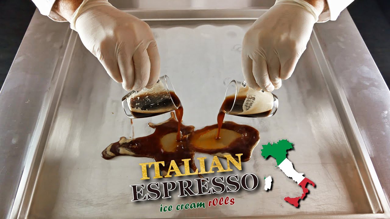 ASMR | ITALIAN Espresso Ice Cream Rolls | How to make it? | 🇮🇹 4K
