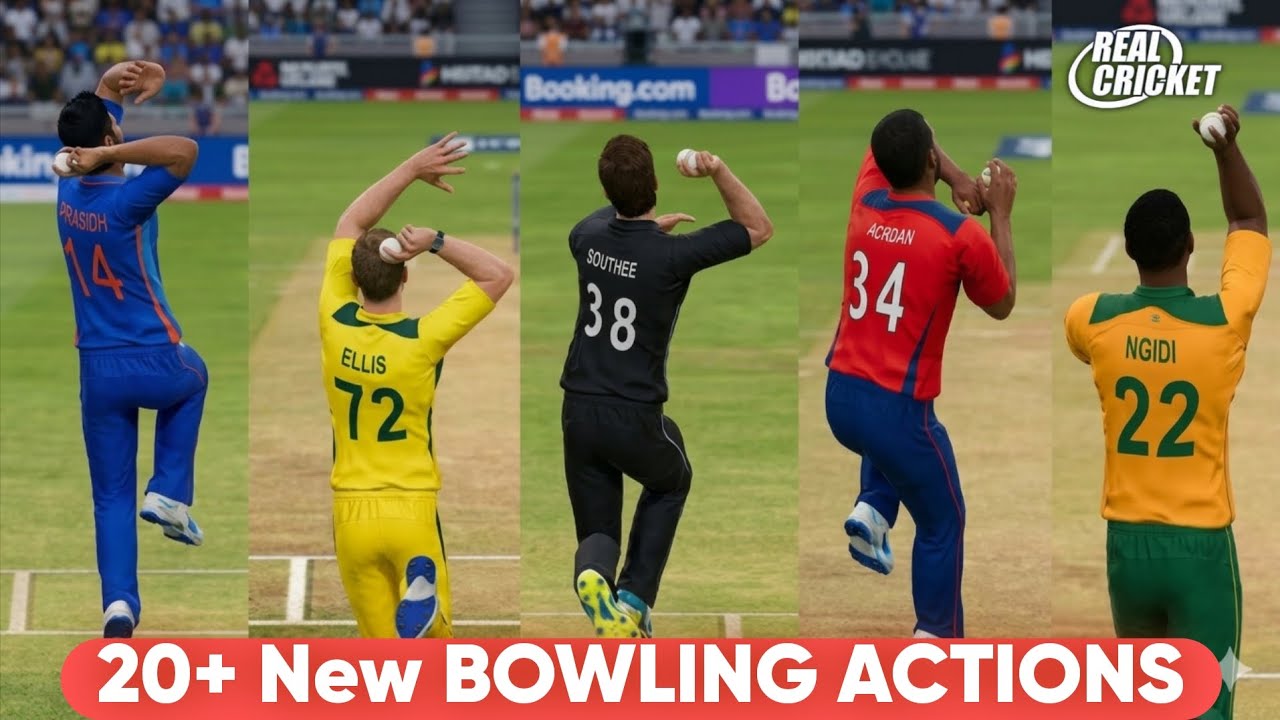 20+ New Bowling Actions 💥🤩 | Real Cricket New update 🥳