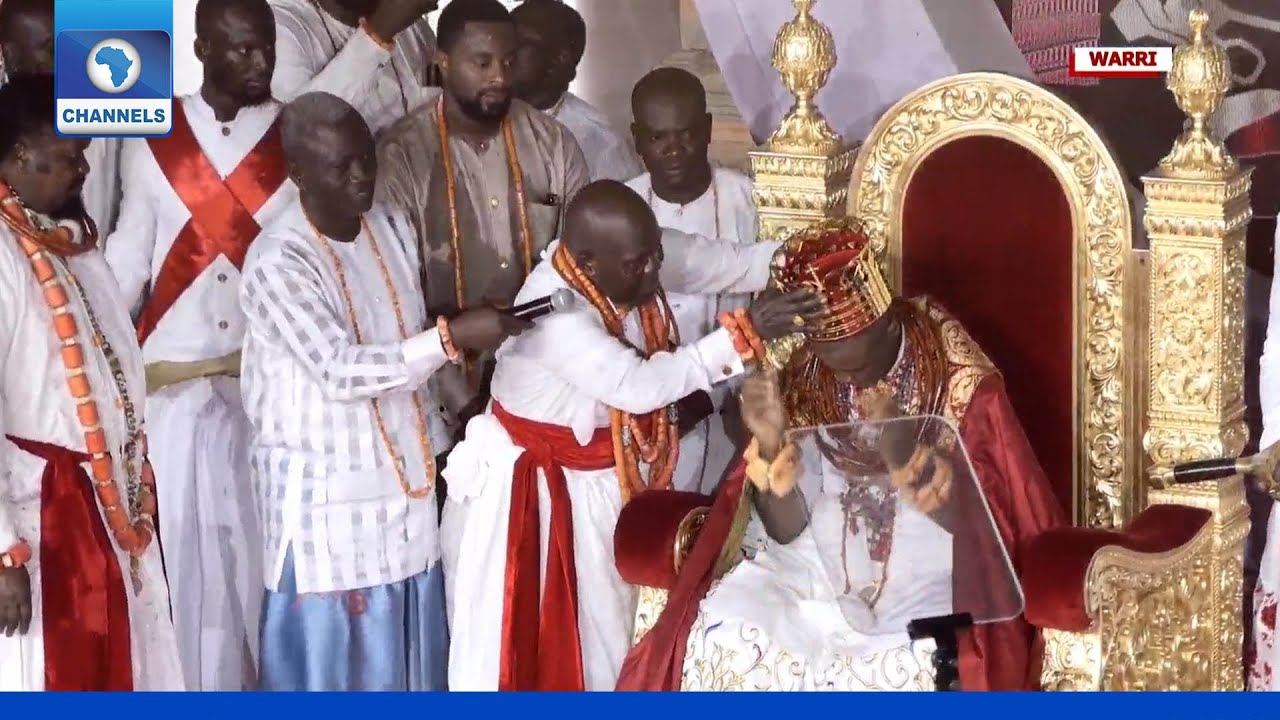 Moment When Tsola Emiko Was Crowned 21st Olu Of Warri As Ogiame Atuwatse III