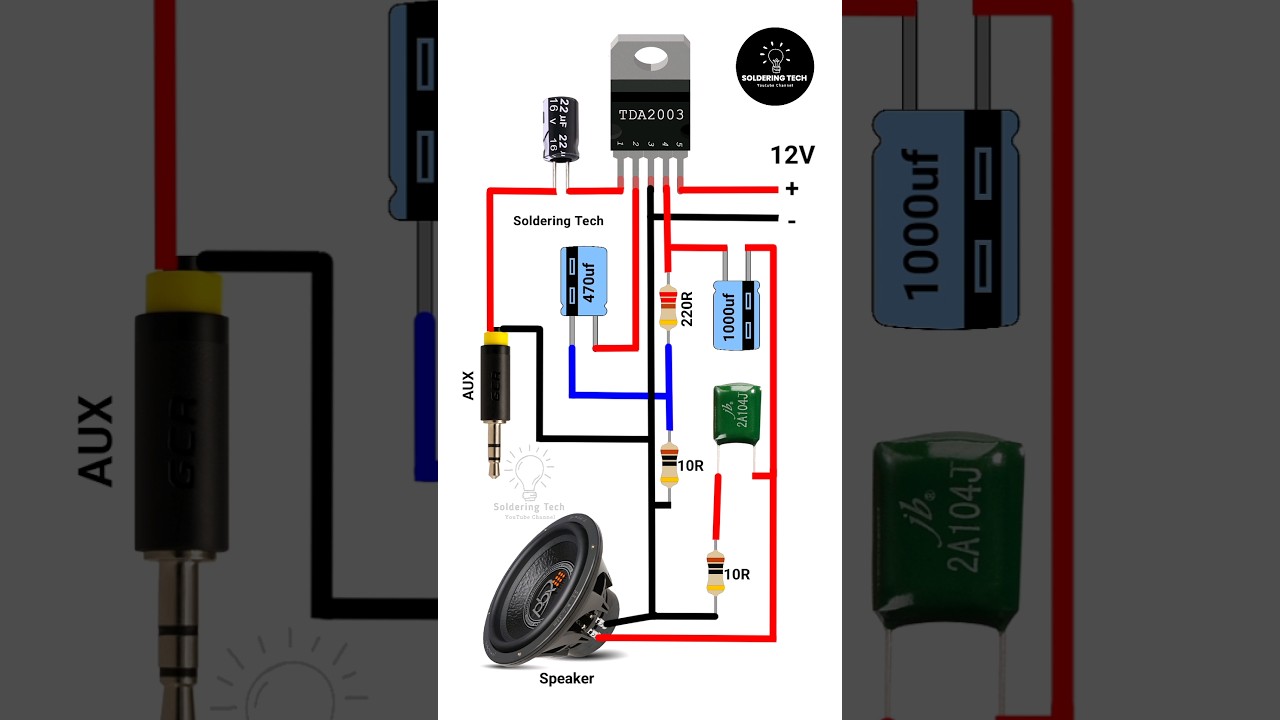 TDA 2003 ic amplifier | Amplifier #shorts #diy #amplifier