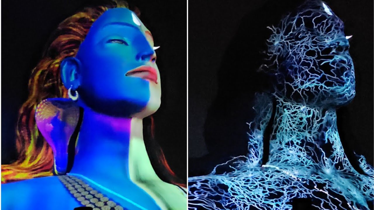 Adiyogi, Isha yoga centre, loard Shiva Light show. Coimbatore. Tamilnadu.