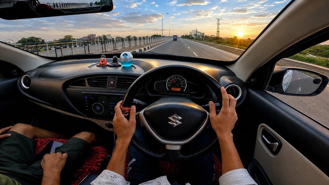 Nightfall ASMR POV Alto800 Highway Drive With Big Bro